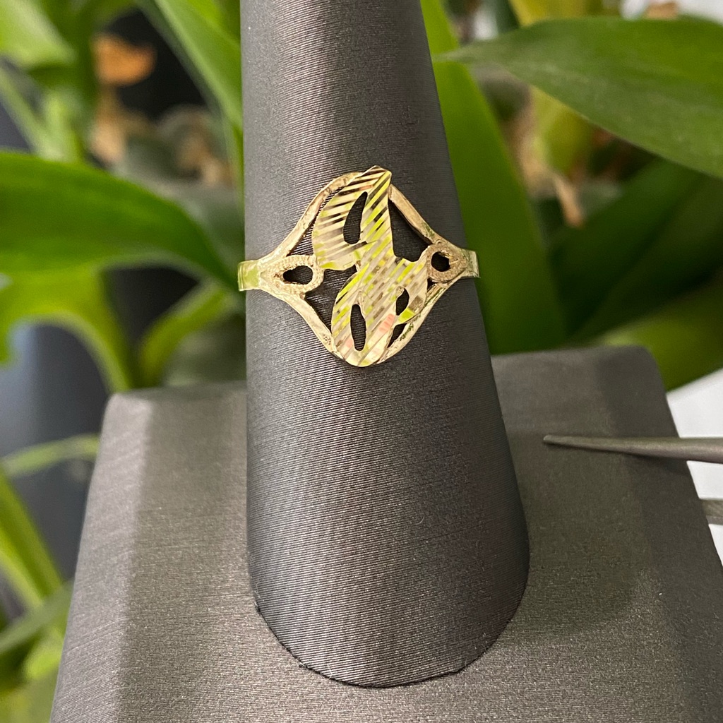 10k Yellow Gold Initial J Ring